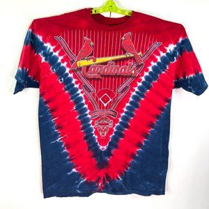 St. Louis Cardinals Liquid Blue Tie Dye T-Shirt Mens Size XL Large RedWhite/Blue